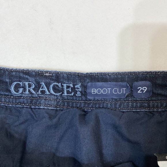 Grace in LA Low Rise Bootcut Denim Jeans - Size 29 - Picture 3 of 7